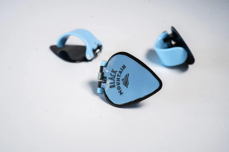 Black Mountain Light Gauge Thumb Picks for Acoustic Guitar, Electric Guitar, Ukulele, Banjo, and More - Spring Loaded Universal Fit for Medium to XL Thumbs - Premium Finger Picks 3 Pack Right Handed