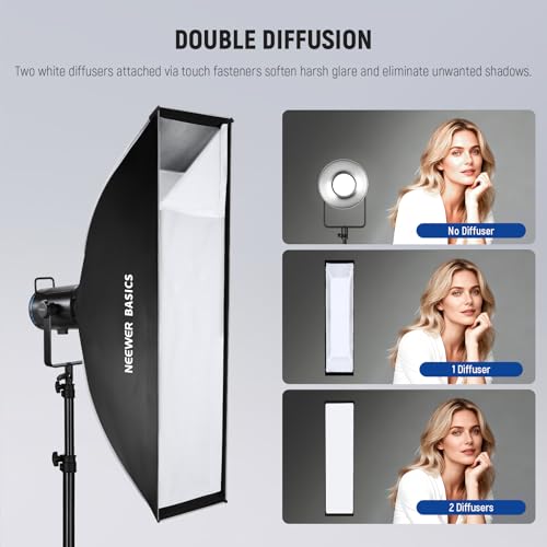 NEEWER Basics Strip Softbox Bowens Mount, 12" x 47" Quick Release, NS61P 12" x 47"