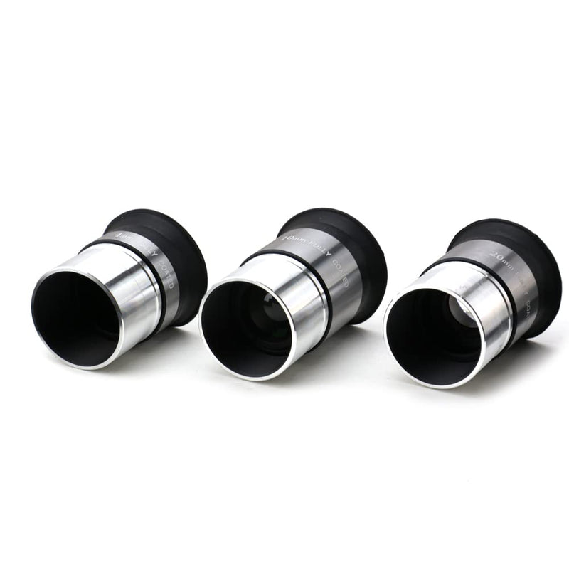 Eyepiece Set for Telescope - Multi-Coated Optical Lens - 1.25 inch Telescope Eyepiece - The Upgraded Eyepiece Comes with a Soft Eyecup [4mm, 10mm, 20mm Eyepiece Set] 4mm, 10mm, 20mm Eyepiece Set
