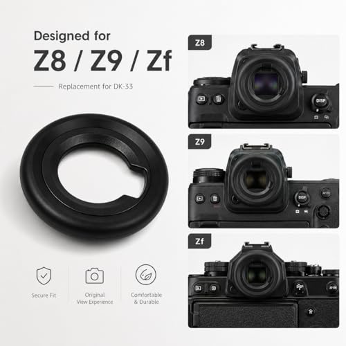 DK-33 Eyepiece Soft Silicone Camera Eyecup Viewfinder with Nikon Z8 Z9 Zf