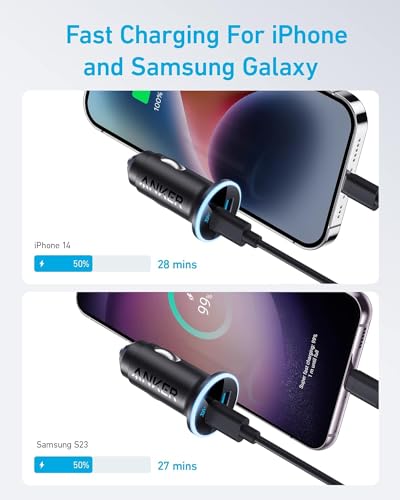 Anker USB C to USB C Cable & Anker 323 USB-C Car Charger Adapter