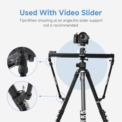 Toprig Accsoon Camera Slider Support Arm (2 Pack) with C Clamps&Extendable Arms, Tripod stabilizer Support Rods, Aluminum Alloy Tripod Stability Arm for Motorized Camera Slider Stable Shooting-30inch 30inch
