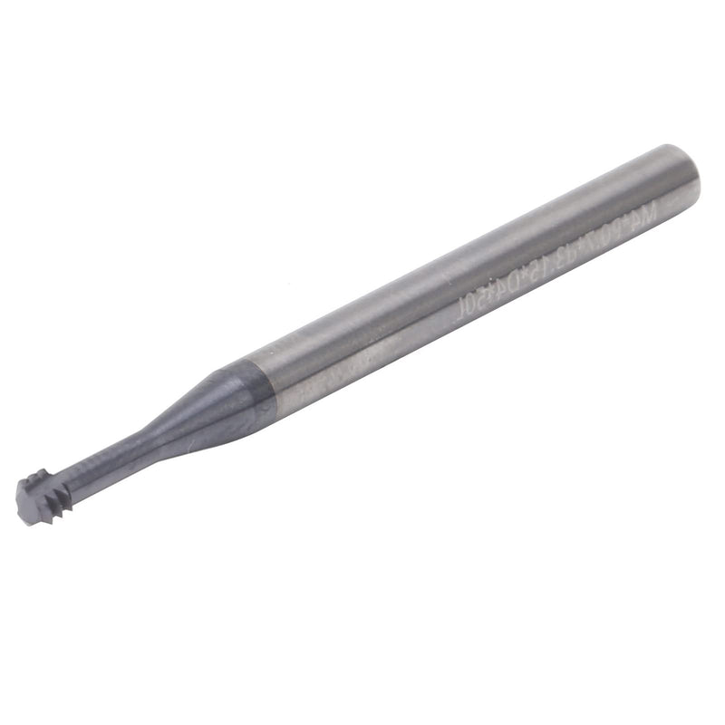 Cutting Cutter, 3-Tooth Metric 60° Tungsten Steel Thread Cutter, M4 x 0.7 x D4 x 50, Can Be Used for Aluminium, Copper, Stainless Steel, Alloy Steel
