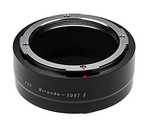 Fotodiox Pro Lens Mount Adapter, for Miranda Lens to Sony NEX E-Mount Mirrorless Cameras, Black, (MIR-SnyE-Pro)