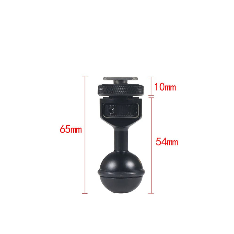 [AUSTRALIA] - FEICHAO 1 Inch Ball Mount Head Adjustable Adapter with Cold Shoe Base for Underwater Camera Case Video Flash (Kit A) Kit A 