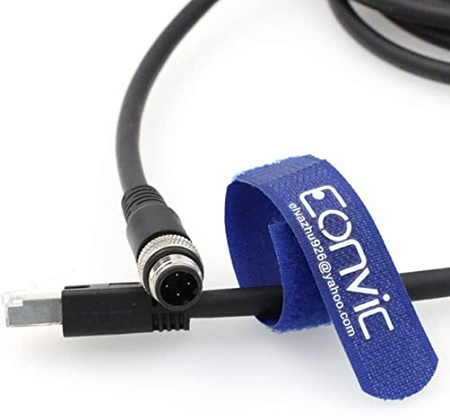 4 pin M12 D-Code RJ45 Gigabit Cognex Industrial Camera High Flex Cable (8M, M12 4pin Cable) 8M