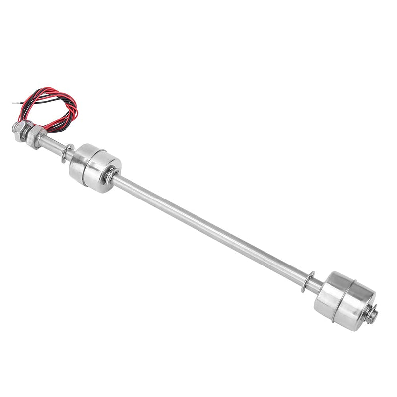 Float Switch Stainless Steel 250 mm, Wired Water Level Sensor, Double Ball Float Switch Made of Stainless Steel for Tank Basins