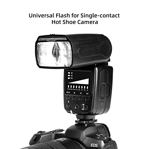 PHOTOOLEX Camera Flash Speedlite FK300, GN33, Manual S1/S2 Wireless