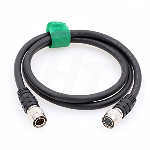 HangTon 12 Pin Hirose Cable Male to Female for Sony Hitachi Panasonic CCD Camera, High-Flex Shield Cable (1m) 1m