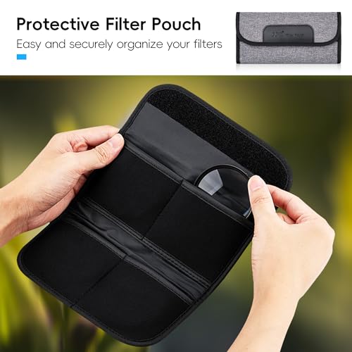 JJC 67mm Macro Close-Up Filter Set (+2 +4 +8 +10) with Lens Filter Pouch
