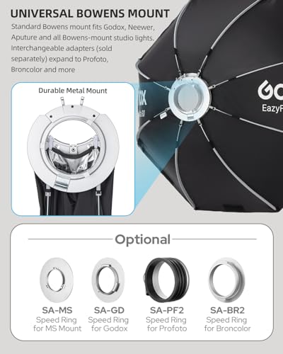 Godox Softbox EazyFlow Octa 24" /60cm Quick Release Octagonal Softbox EazyFlow Octa 60cm