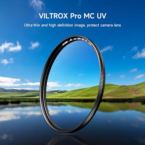 VILTROX 52mm MC UV Protection Filter with 18 Multi-Layer Coatings UHD/Hydrophobic/Scratch Resistant Aluminum Alloy Ultra-Slim Frame UV Filter Compatible with Canon Nikon Sony Fuji DSLR Camera Lens