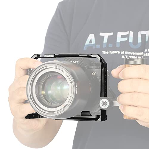 NICEYRIG Lightweight Full Cage for Sony Alpha 1, A7IV, A7RIV, A7SIII, A7RIII, A7III, A9, A9II Mirrorless Camera- 437