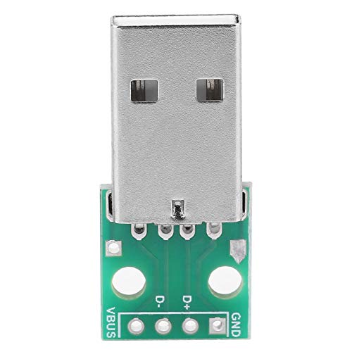Mini USB to DIP Adapter Board, Walfront 10Pcs USB Type A Male Plug to DIP Converter Board 4 Pins DIP 2.54mm Pitch
