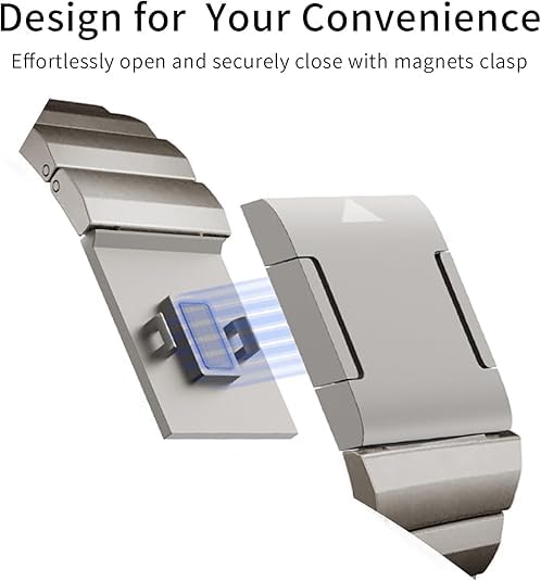 No Gap Titanium Magnetic Strap for Galaxy Watch Ultra 2/1 2026 | Metal Strap Wristband Accessory for Samsung Ultra 47mm (2025/2024)| 40% Lighter than Steel,Hypoallergenic,Fit Wrist 6"-8",Men grey