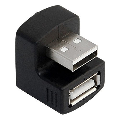 CY USB 2.0 A Extension Adapter Male to Female Right Angled 90 180 Degree Black