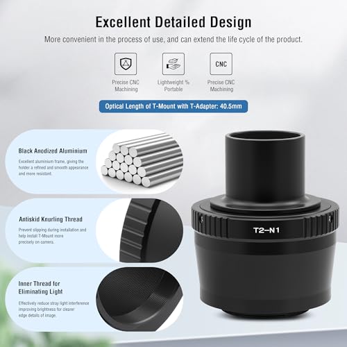 Alstar T T2 Lens Adapter Ring and T Adapter (T-Mount) for T2 N1 T Mount