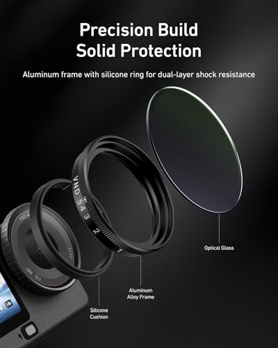 TELESIN VND Filter Kit for DJI Osmo Action 6, ND2-32 CPL UV Action 6 VND CPL UV filter