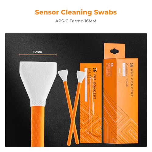 K&F CONCEPT APS-C Frame Sensors Cleaning Swabs X20,for DSLR CCD CMOS Single Head 16mm Swab