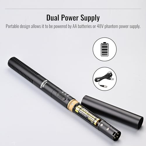 TAKSTAR SGC-578 XLR Shotgun Mic, Dual Polar Patterns & Power