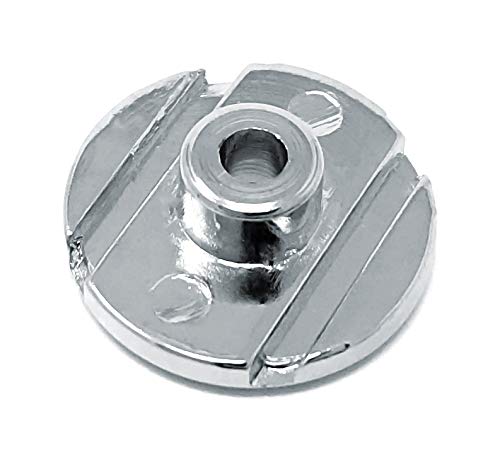 Chrome Round Slotted String Retainer Guide Tree for Fender Precision Jazz Style Bass Guitars and Others with Screw BSR50-CHR Chrome
