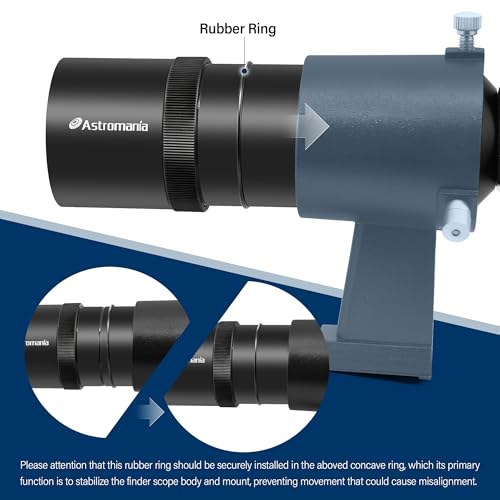 Astromania Finder Scope, Right Angle Optical Finderscope for Telescope 9x50 50mm