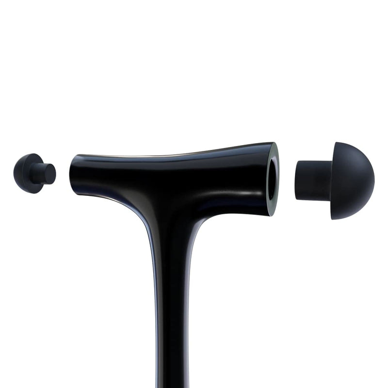 DocCheck Thïngs "Clôppe" Reflex Hammer - Red Dot Design Award 2022, Neurological Reflex Hammer According to Trömner, Pointed Handle for Skin and Surface Reactions, Aluminium (Black) black