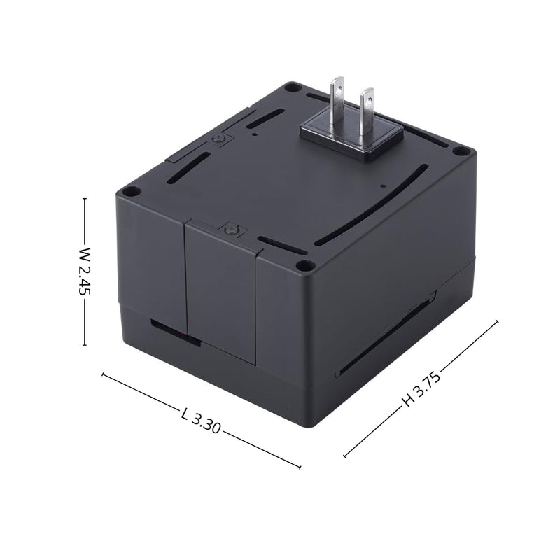 Vilros Plug 'n' Pi for Raspberry Pi 5-A Raspberry Pi Fan Cooled Case and Power Supply All in one Solution -Ideal for SSH-Headless Usage (Clear Transparent with RGB LEDs) Clear Transparent With RGB LEDs