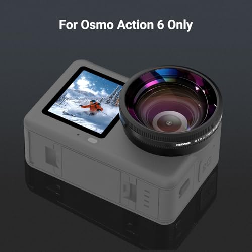 NEEWER Wide Angle Lens Compatible with DJI Osmo Action 6 Only 185°Wide Angle Lens