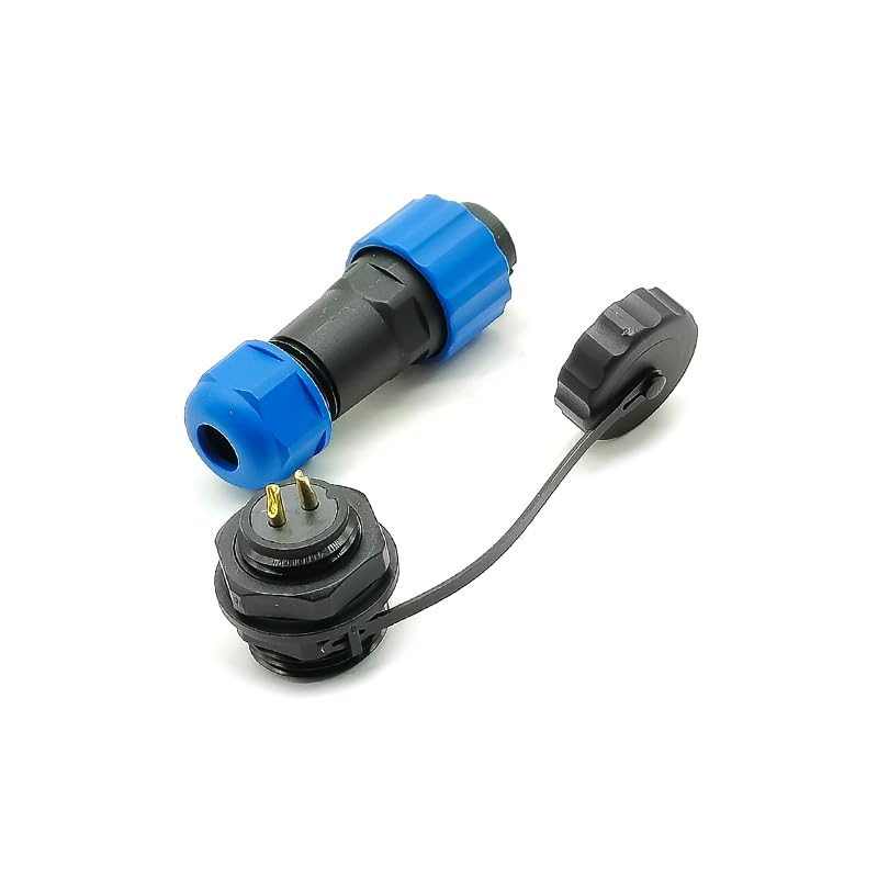 Aviation Plug SP17 IP68 2 Pin SP17 Series 2 Pin Female Plug and Male Round Socket Waterproof Connector Satellite Cable Connector SP17 2pin