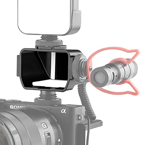 Camera Vlog Selfie Flip Screen, Easy Hood Cold Shoe Mic Light Mount Adapter