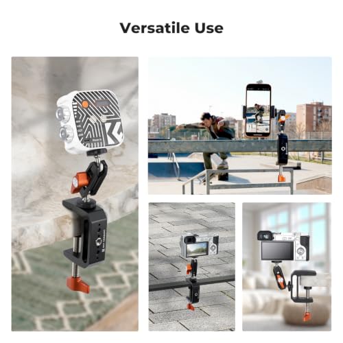K&F CONCEPT Desk C-Clamp Mount, Aluminum Desk Mount Holder C-Clamp (2-pack)