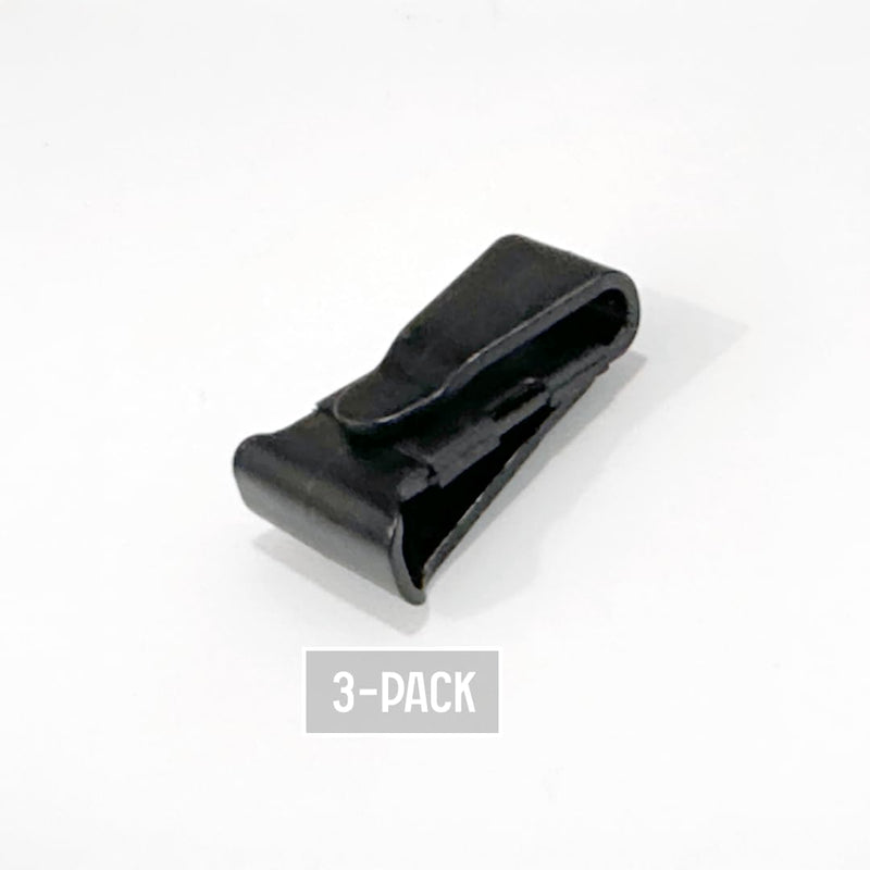 Guitar Pick Clip (3-pack) for Guitar Straps (Patented Design by Bog Street) Black