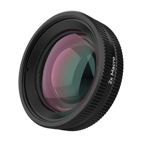 NEEWER Macro Lens Compatible with DJI Osmo Action 6 Only, Action Camera Close Up Photography Accessories with 2X Magnification, 2 Elements 1 Group, 2-3cm Focus Range, LS010