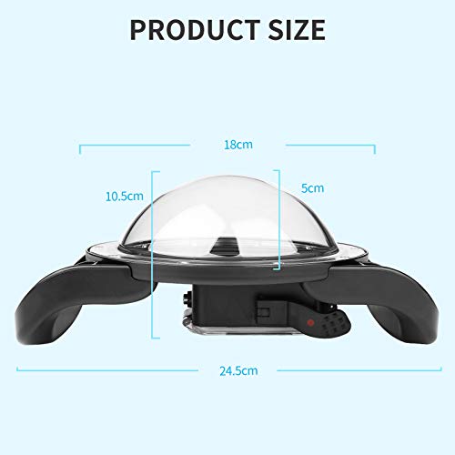 SHOOT Dome Port for GoPro Hero 13/12/11/10/9 Black Dual Handle Stabilizer