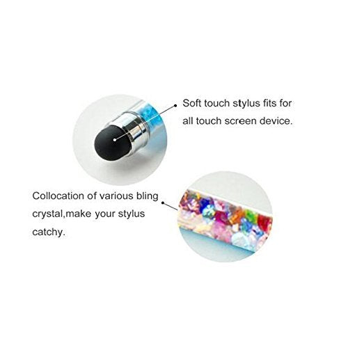 12 Pack XRONG Colors Crystal Capacitive Mini Stylus Universal Touch Screen Pen for iPhone 5s 6s, Samsung Galaxy s5 s4 s3, Android, Smartphones, iPad, S10,S10+,S10e,S9,S9P,Note9,XR,XS MAX (12PACK) 12PACK