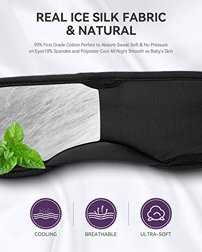 MUSICOZY Sleep Headphones Breathable Bluetooth 5.4 Headband 3D Sleeping Headphones, Wireless Eye Mask Sleep Earbuds for Side Sleeper Women Office Air Travel Cool Tech Gadgets Unique Gifts of 2 Packs
