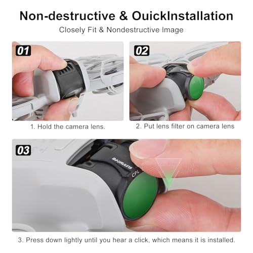 Sunnylife ND Filter Kit for DJI Neo, ND8/16/32/64, CPL & UV, 6-Pack ND8, ND16, ND32, ND64, CPL, MCUV