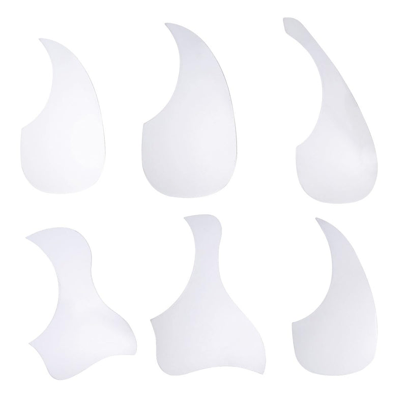 Healifty Guitar Pickguard Clear Plastic Water Drop Shape Pickup Pickguard Scratch Plate for 40-41 Inch Folk Acoustic Electric Guitar (White)
