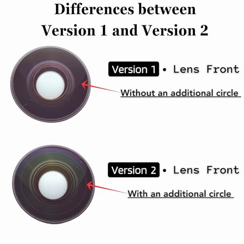[1 Pcs] Camera Lens Glass Replacement for Insta360 X4, 360° Lens Repair Part with Mounting Ring, Compatible with Insta 360 X4 Action Camera Accessories (Version 2) For X4 (Version 2)