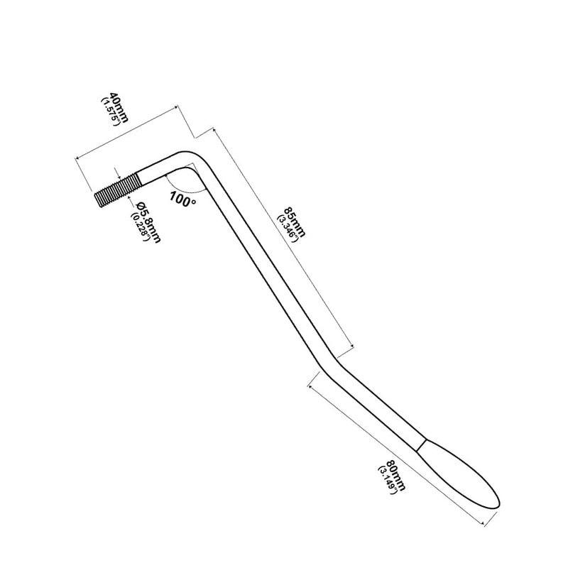 6 MM Thread Tremolo Arm Electric Guitar Tremolo Arm Thread Metal Single Tremolo Arm Whammy Bar with Tip for Stratocaster Electric Guitar Tremolo System (Chrome) Chrome