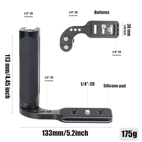 2nd Gen L-Shape Bracket with Side Handle Grip, Quick Release L Plate
