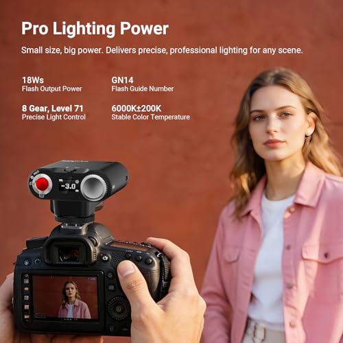 NEEWER Z160U-S Camera Flash Speedlite Compatible with Sony, Compatible with Godox, 18Ws GN14 6000K TTL 1/8000 HSS On Camera Flash Light with USB C 1100mAh Battery 1.4s Recycle 1100 Full Power Flashes
