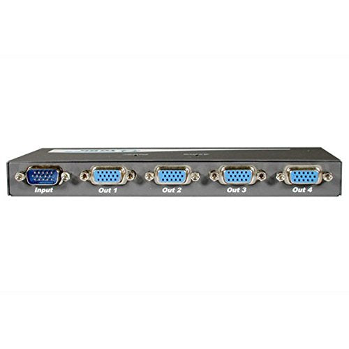 C2G 29551 4-Port VGA (UXGA) Monitor Splitter/Extender, TAA Compliant, Black - TAA Compliant