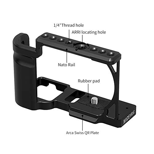 NICEYRIG Cage for Sony ZV-E10 Vlog Vlogging Camera with Aluminum HandleGrip