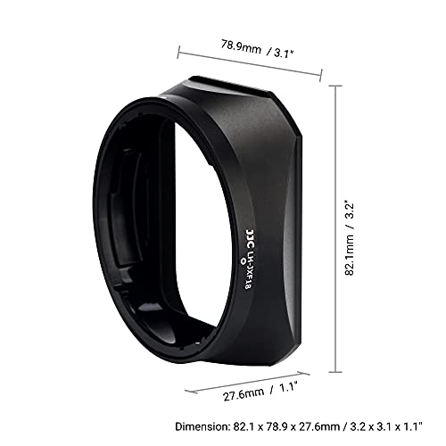 JJC Metal Square Lens Hood for Fujifilm Fuji Fujinon XF 18mm f/1.4 R LM WR Lens Replaces Fujifilm LH-XF18 Lens Hood with a Hood Cap on Camera X-T5 X-T4 X-T3 X-T30 II X-T20 X-S20 X-S10 X-H2S X-H2 For XF 18mm f/1.4