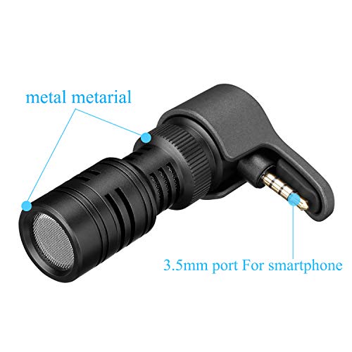 TRRS Plug and Play Directional Microphone, Saramonic Video Shotgun Mic with Monitor for iPhone8 7 6 Android & Windows Smartphones,for Youtube,Interview,Studio,Video Recording,Vlog,Noise Cancelling Mic SmartMic+