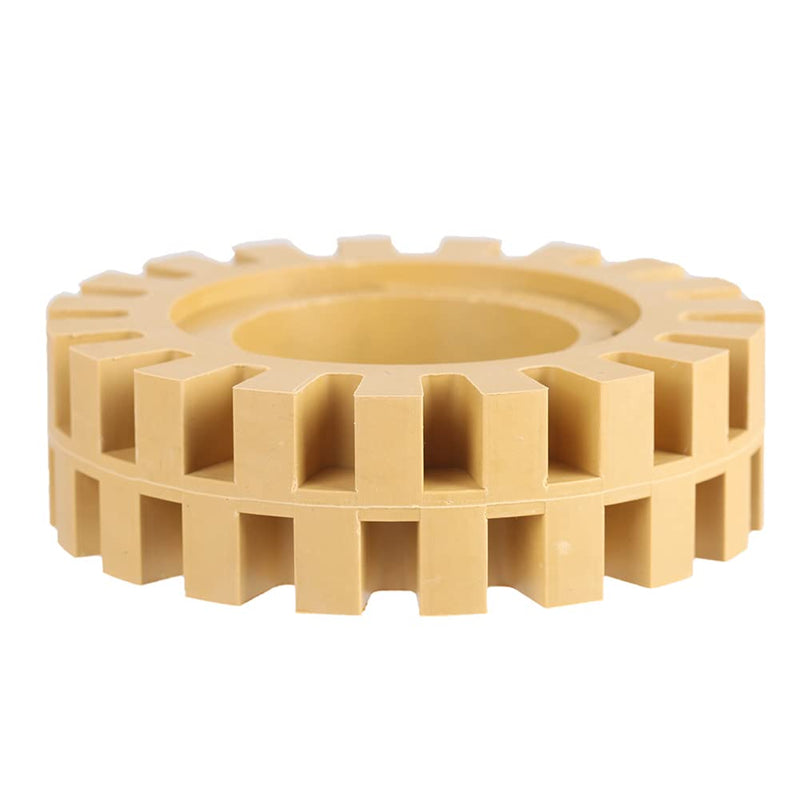 Tool for removing graphics, tooth shape, 4 inch rubber wheel for removing stickers for boats for trucks for removing vinyl for motorhomes (4 inches, hollow)