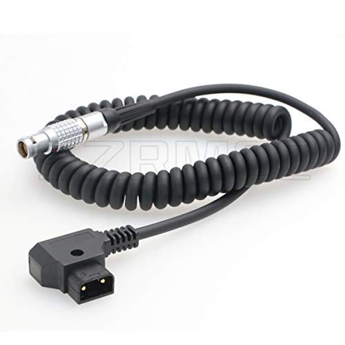 SZRMCC 1B 6 Pin Female to D-Tap Coiled Power Cable for Red Epic Weapon Scarlet MoVI Pro/XL Camera Anton Bauer Battery (Straight 6pin Coiled Cable) Straight 6pin coiled cable