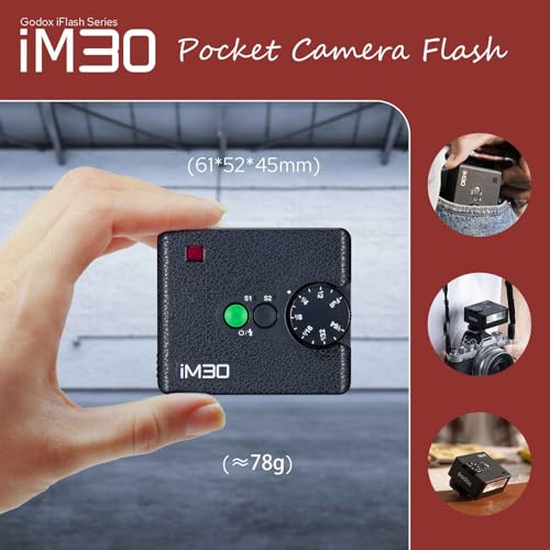 Godox iM30 Mini Flash for Canon/Sony/Fujifilm/Nikon/Panasonic/Olympus iM30 without Diffuser